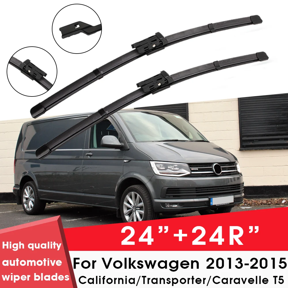 Spazzole Tergicristallo Per Volkswagen California/Transporter/Caravelle T5 2013-2015 24 "+ 24R" Tergicristalli In Gomma Per Parabrezza