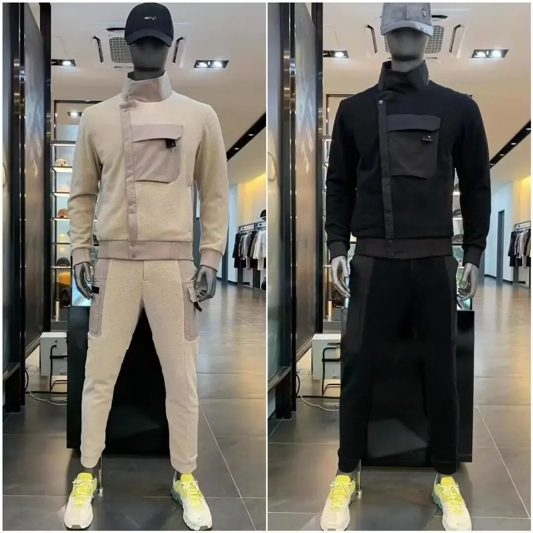 

Golf Apparel Men's 23 Autumn/Winter Standing Collar Windproof Coat Pants Set