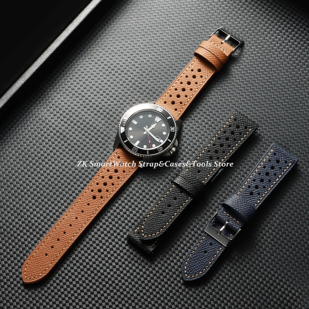 18mm 19mm 20mm 22mm Vintage Echtes Lederband Männer Frauen Universal Rindsleder Bands Atmungsaktive Quick Release armbänder für Seiko – Detail 5