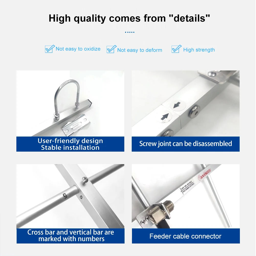 Yagi Antenna Yagi-AY09 UHF 430-450MHz SO239 Connector Fit For TYT MD-380 MD398 N