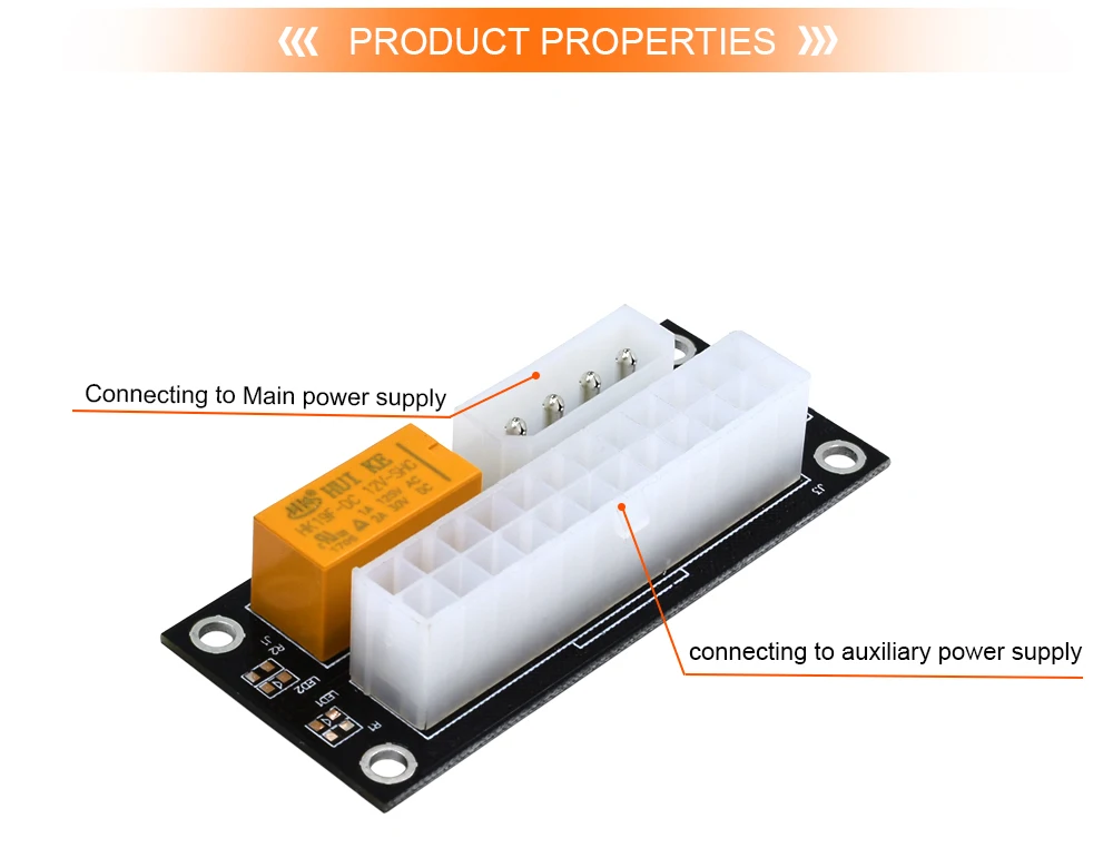 TISHRIC PC Block Synchronizer Add2psu Dual PSU Netzteil Adapter Molex Zu SATA ATX 24Pin Riser Für Grafikkarte Miner Bergbau – Detail 11