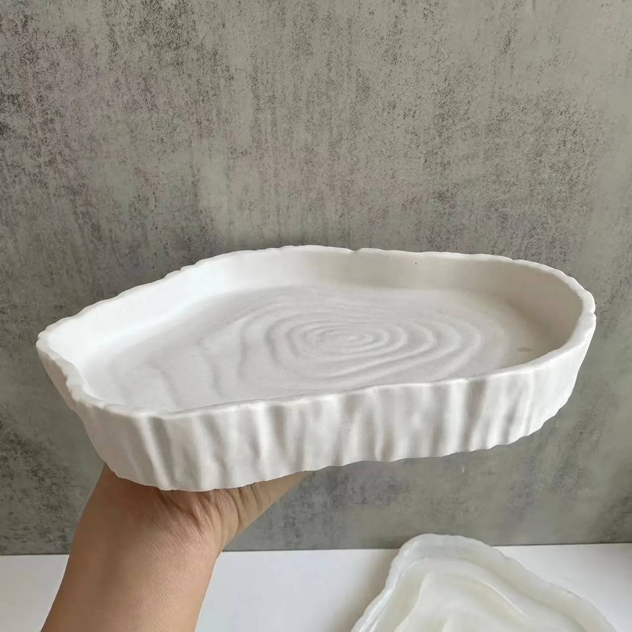 Tree Stump Tray Silicone Mold Irregular Storage Tray Plaster Mould