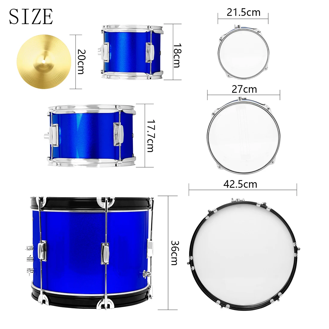 SLADE Children's Drum Set Jazz Drum Set for Early Childhood Education Percussion Toy Boys and Girls Christmas Gift