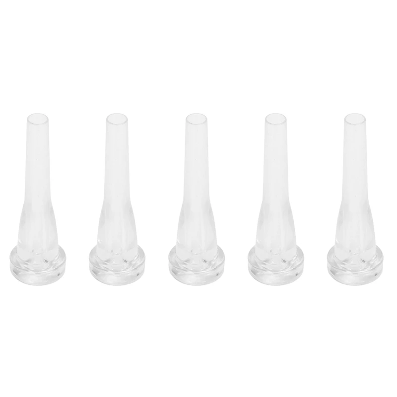 5X ABS Trumpet Mouthpiece Meg 3C Size For Bach Beginner Musical Trumpet Accessories Parts Or Finger Exerciser,White