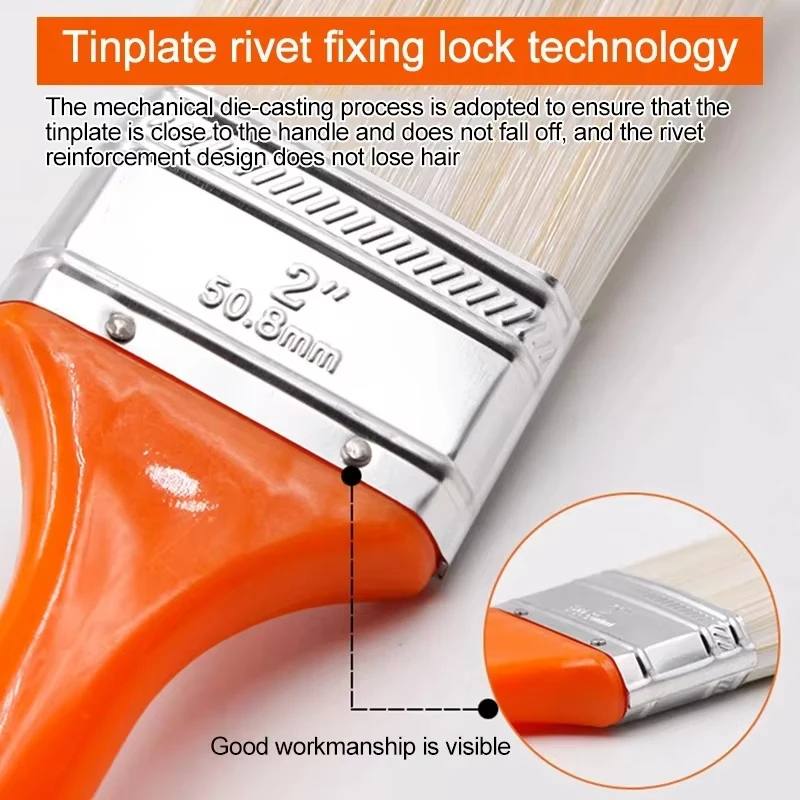 Wall Painting Brush PET Soft Bristle Durable ABS Handle Home Decoration Oil Painting Tools