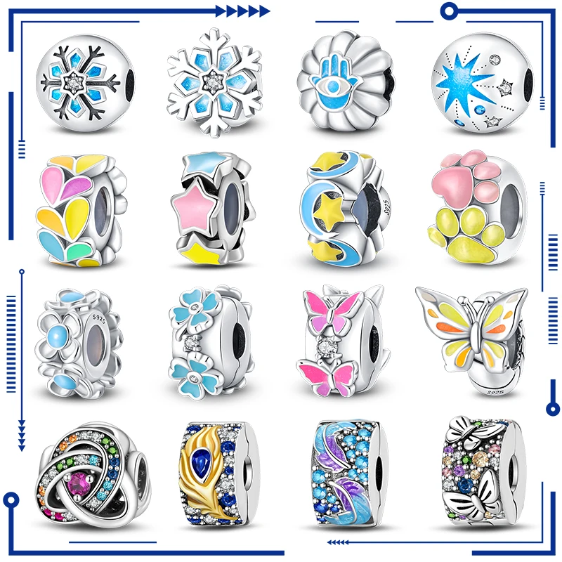 

2023 New in Original Luminous Color Changing Star Moon Butterfly Angle Round Beads Fit Pandora Bracelet Women 925 Silver Jewelry