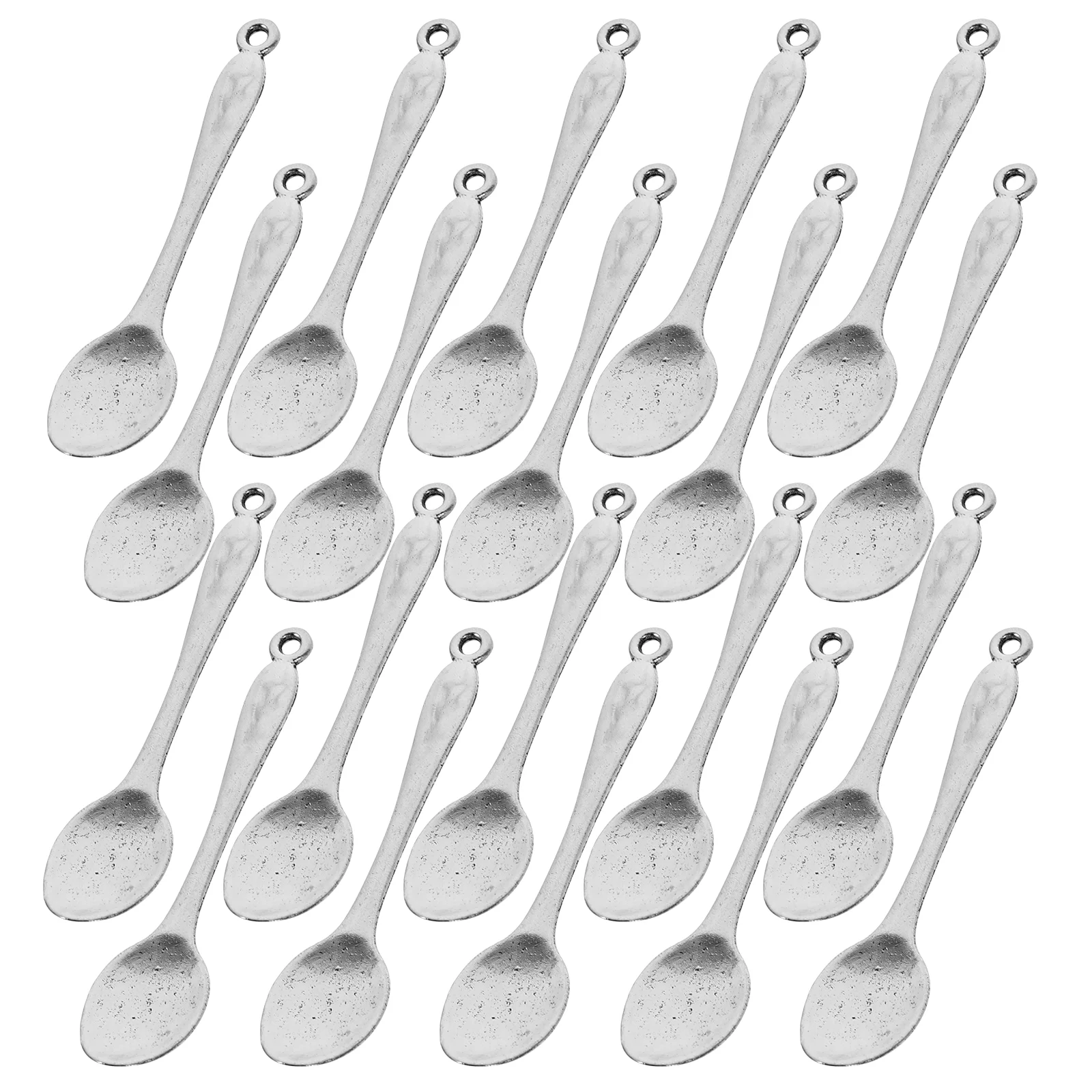 

20pcs Delicate Retro Alloy Spoon Pendants Attractive Charming Decoration Gift