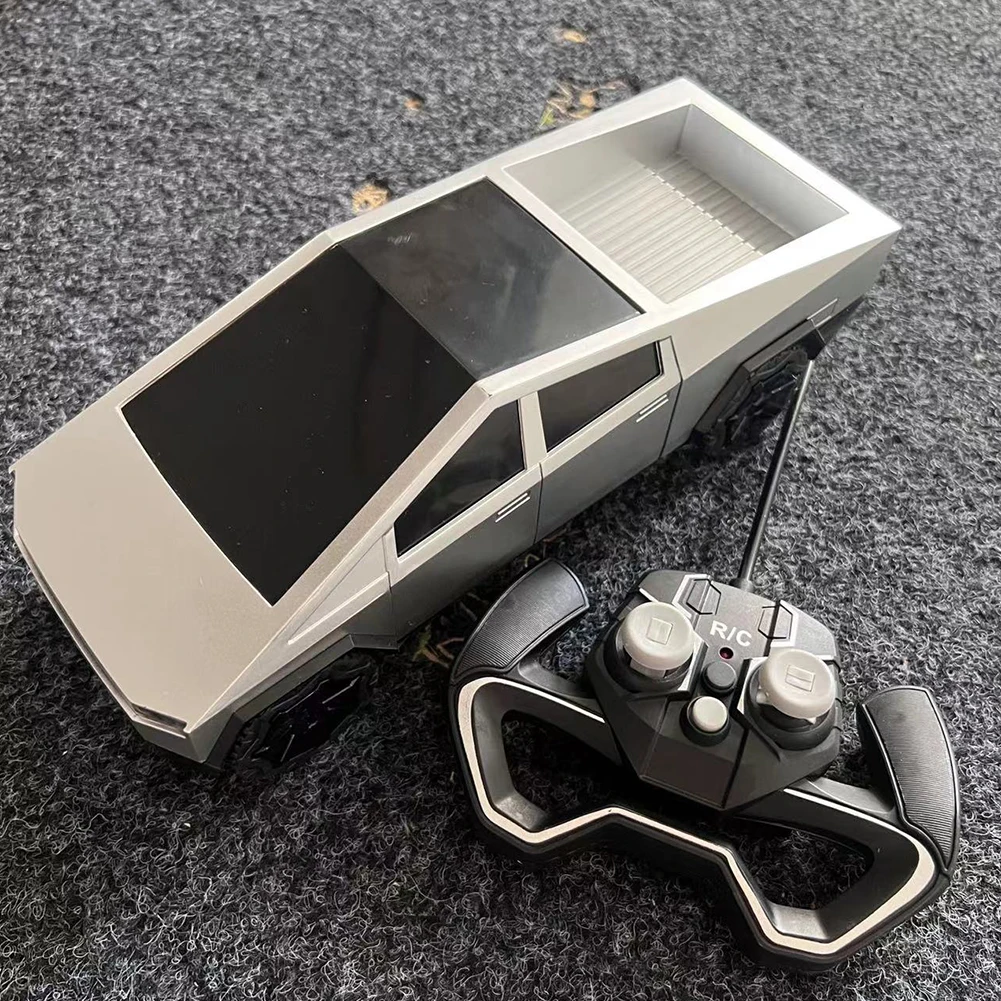 For Tesla Cybertruck Simulation Pickup Car Model Rechargeable Battery RC Mini Vehicles Toy Christmas Toys Gift for Boys Girls 6+ 5