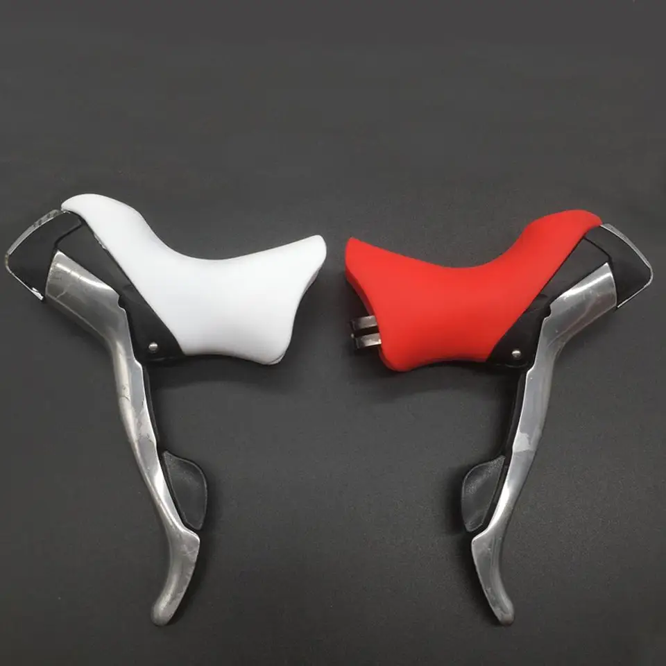 Couvercles Manette De Frein/Vitesse Vélo - 2 Pièces, Silicone, Pour Poignées ST-4700/5800/6800 (Antidérapants)