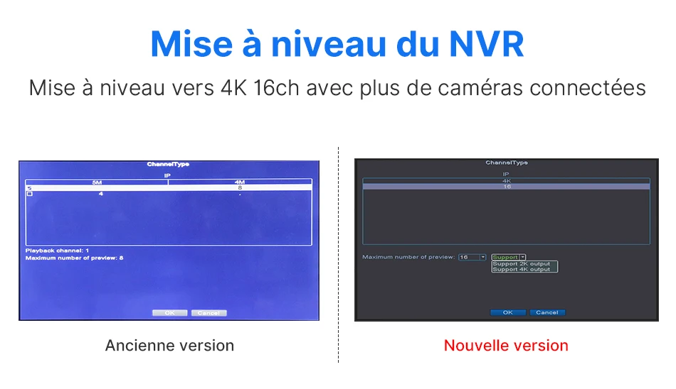 Hiseeu 5MP CCTV 10CH 4K NVR POE ONVIF Kit Caméra IP Camera Voiture Vigilância De Recul Security Protection Appareille Photo De Video Surveillance Maison pour La Maison Extérieure Camara Exterior