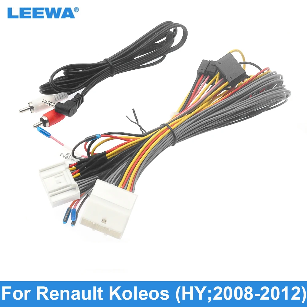 

Автомобильный 16-контактный шнур питания LEEWA, адаптер жгут проводов для Renault Koleos (HY;2008-2012), OEM-радио с головным блоком установки 6CDC