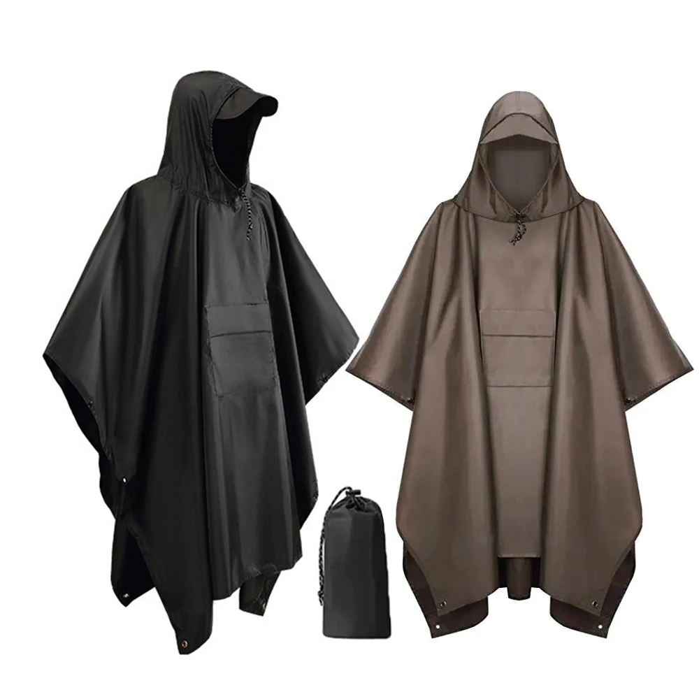 3 In 1 Waterproof Motorcycle Raincoat Rain Cover Motobike Rain Coat Moto Suit Outdoor Military Raincoat Hooded Sleeve