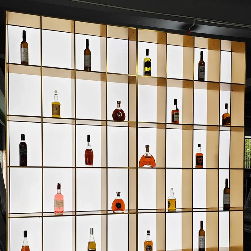 Furniture Bar For Home Outdoor Garden Cabinet Mini Wall Liquors Liquor Display Steel Mount Wine Gold Kitchen Corner Light Glass