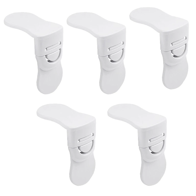 

Q81A 5 Pcs Baby Safety Drawer Locks Anti-Pinching Hand Cabinet Locks Plastic Security Buckle for Protection