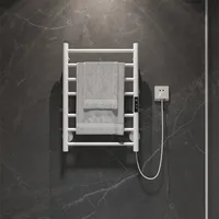 2025 หลอดรูปร่าง 220V ไฟฟ้าเครื่องทําความร้อนชั้นวางผ้าเช็ดตัวอัจฉริยะสแตนเลสคาร์บอนไฟเบอร์ชั้นวางแห้งเหมาะสําหรับห้องน้ํา 4