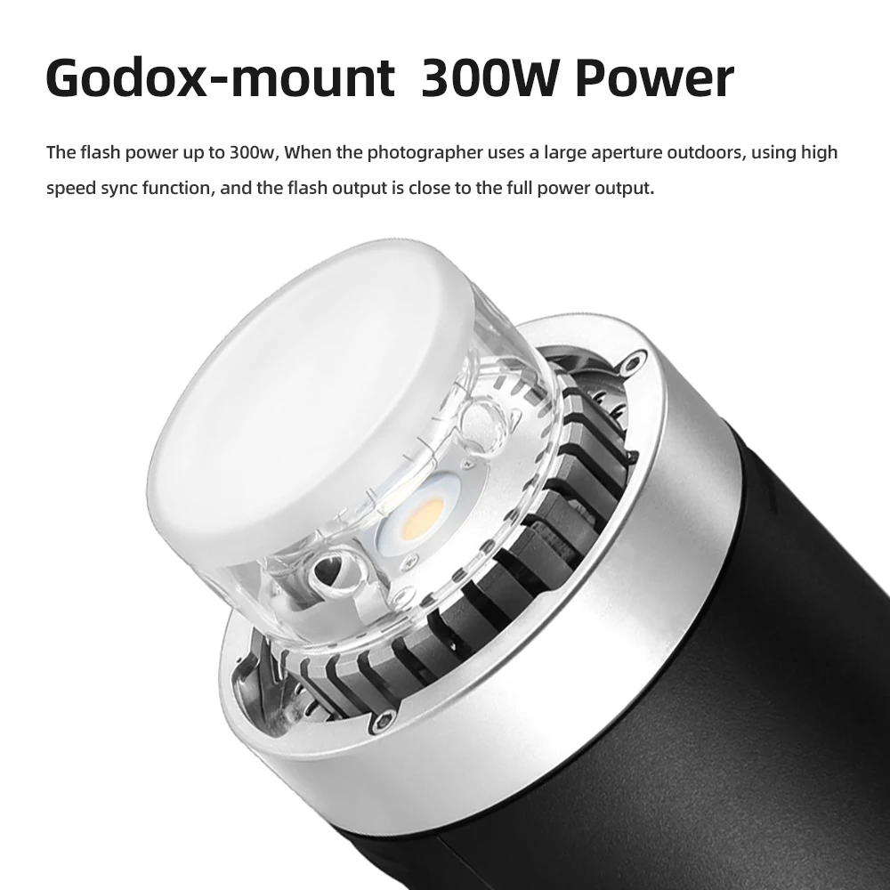 Godox 300Ws TTL 2.4G 1/8000 HSS AD300Pro Outdoor Flash Light with Battery for Canon Nikon Sony Fuji Olympus Pentax On Camera Flash Camera Flash