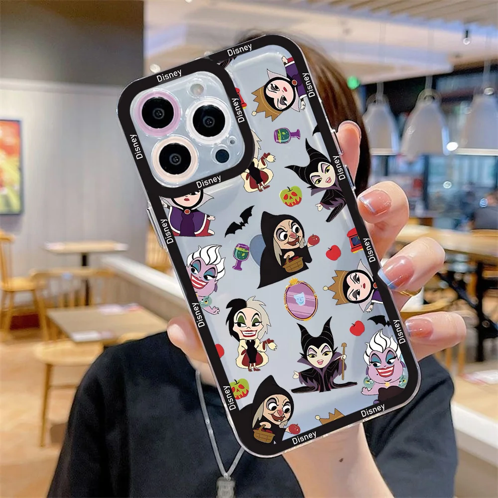 Disney Princess Phone Case for IPhone 15 14 13 12 11 Mini Pro Max X XR XSMax 6S 6 7 8 Plus SE20 Transparent Cover