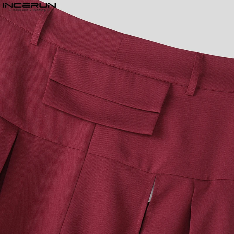 American Style Split Pleated Half Body Skirt