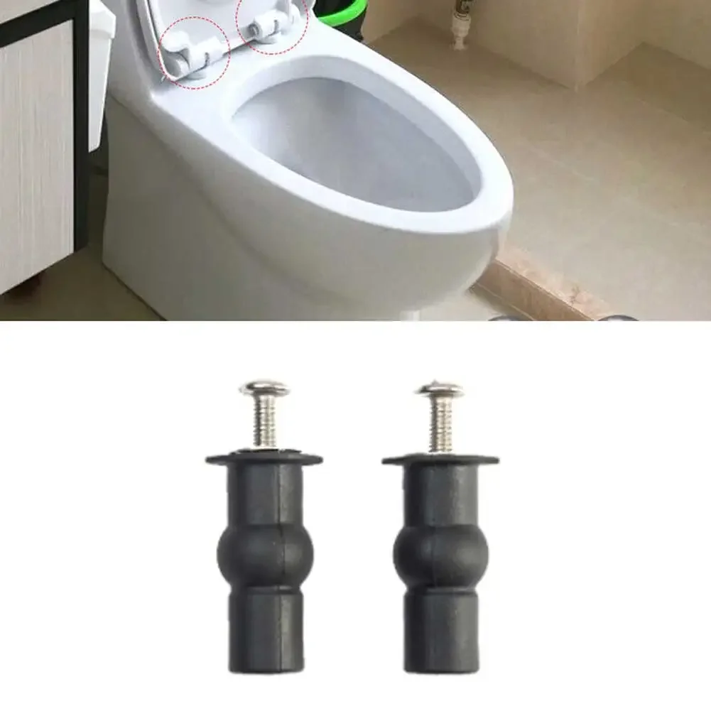 

2pcs Toilet Seat Screw Top Fix Seat Hole Fixings Nut Screw Rubber Kits Bathroom Accessories Replacement Toilet Seat Screws