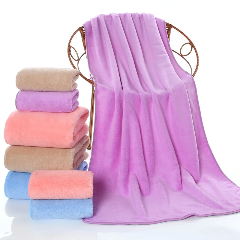 Coral Fleece High Density Bath Towel Absorbent Towel Set Large Beach Towels Quick-Drying Bath Absorbent Soft Comfort