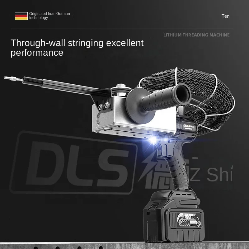 Lithium Automatic Wire Drawing Machine Cordless Automatic Threading Achine Special Threading Electric Tool For Water Electrician