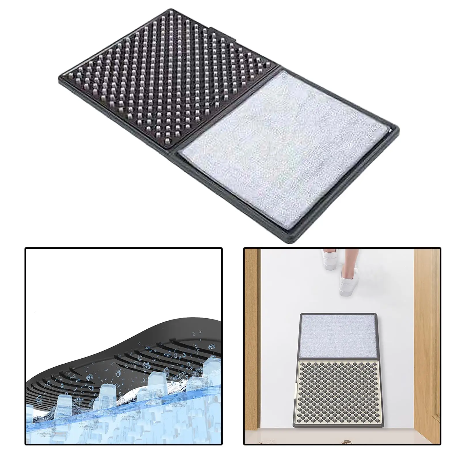 kanglifen Smart Design Disinfecting Shoe Mat for Entrance, Shoe Soles Disinfectant Floor Mats, Sanitizing Mats for Home Hospital Restaurant