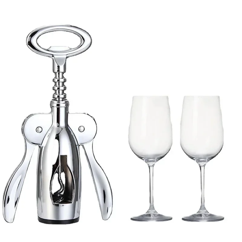 

Wine Opener Stainless Steel Red Wine Opener Wing Type Metal Sommeliers Corkscrew Bottle Openers Corkscrews Wine Cork Remover