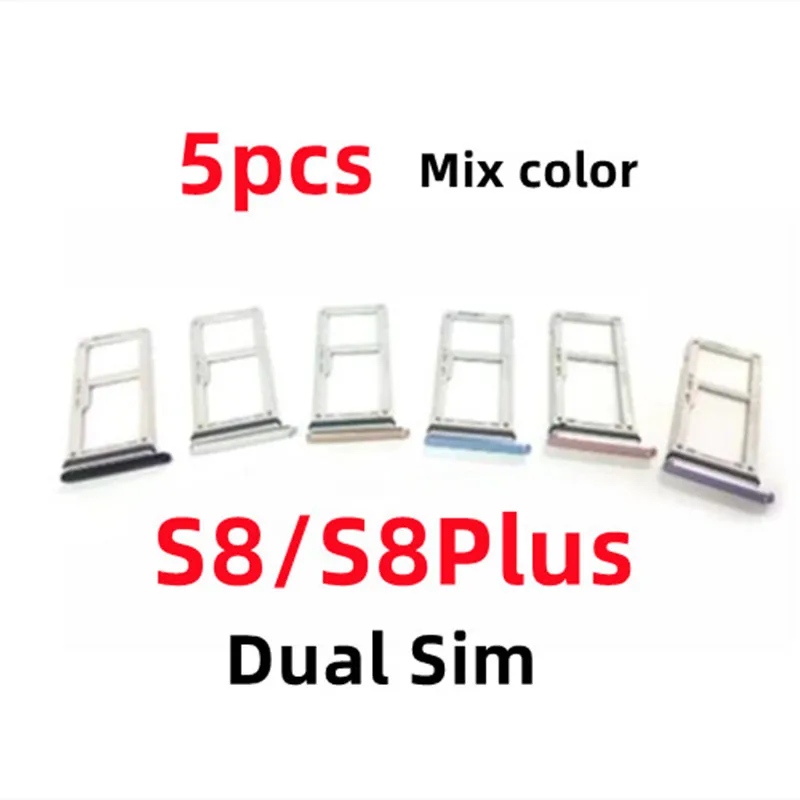 Dual Sim Card Tray Slot and SD Holder - 5-Pack Replacement Set