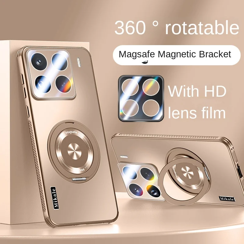 Enhanced Magnetic Wireless Charging Hard Matte Case with Ring