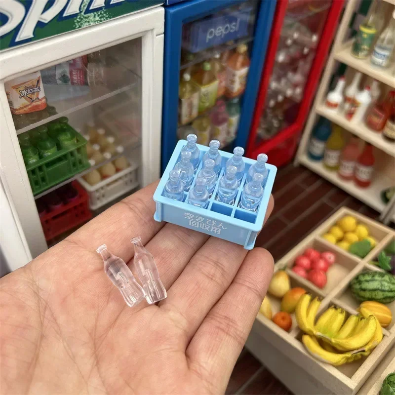 Dollhouse Miniature Food Play Model Mini Soda Milk Mineral Water Sprite Bottles Drinks Modle Kitchen Doll Play House Photo Props 6