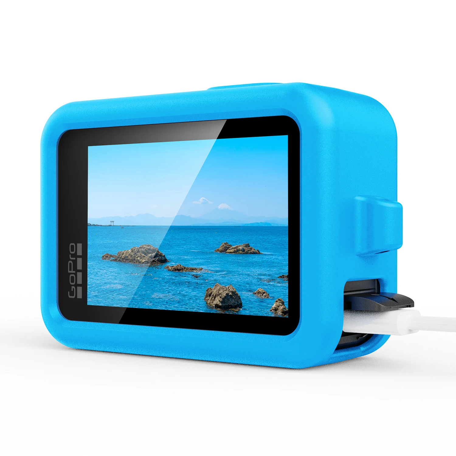 Housse Silicone GoPro Hero 13 - Coque Protection Bleu/Noir