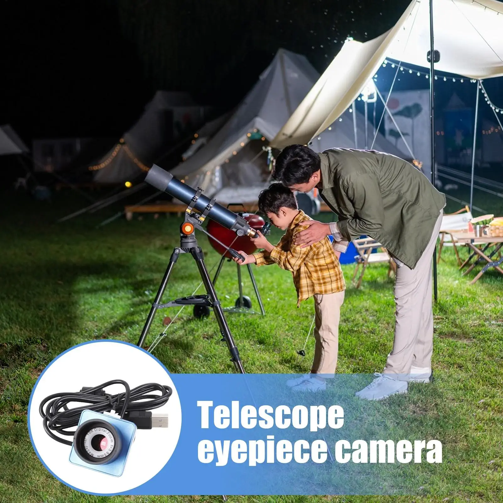 Electronic Eyepiece Telescope Imager Digital Planetary Camera USB Plug-And-Play Astronomy Imager With 300000-Pixel Resolution