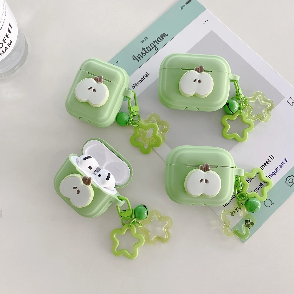 Mit Stern-Anhänger für Airpods Pro 2. süße Kopfhörerhülle für Apple 1/2/3/4 weiche Silikon-Schutzhülle für Frauen und Mädchen