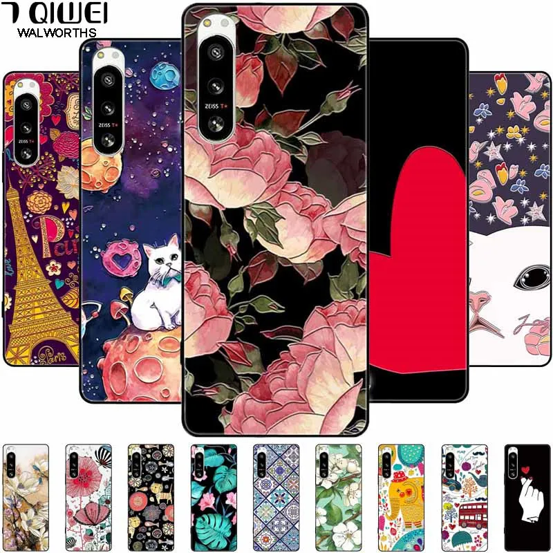 Cute 3D Embossed Relief Soft Silicone Back Cover with Cartoon Design