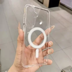 Magnetic Clear Silicone Phone Case Cover - Galaxy A07 5G (Clear)