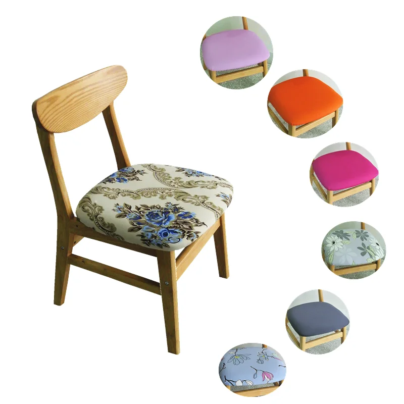 Silk Jacquard Seat Cushion Covers Silk Kitchen Dining Chair Cover