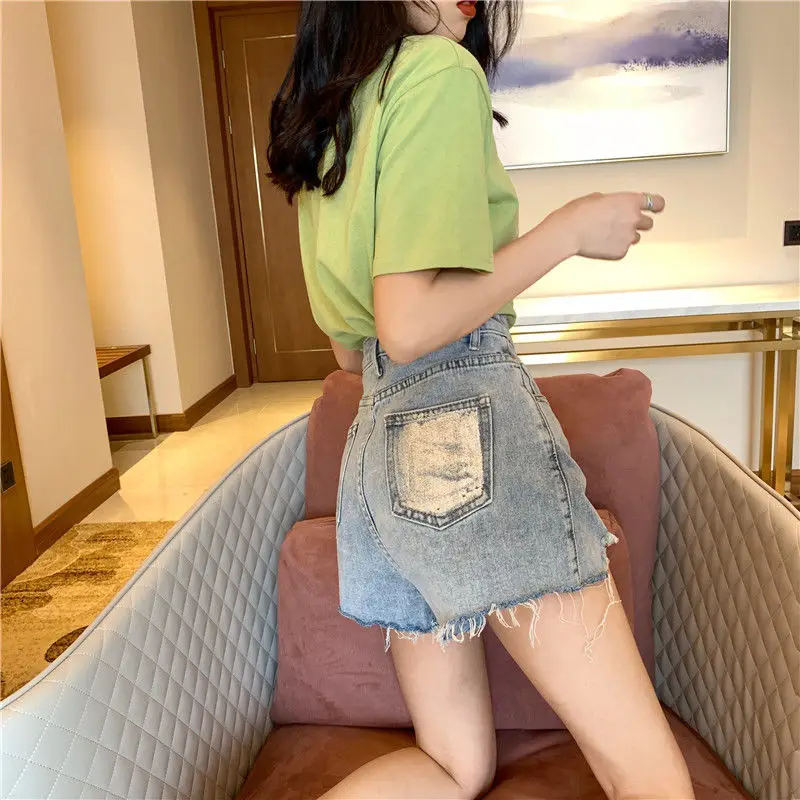 Short Pants for Women To Wear Sexy Ripped Womens Shorts Home Loose Jeans Baggy Denim Youthful Outdoor Summer Design New In Hot