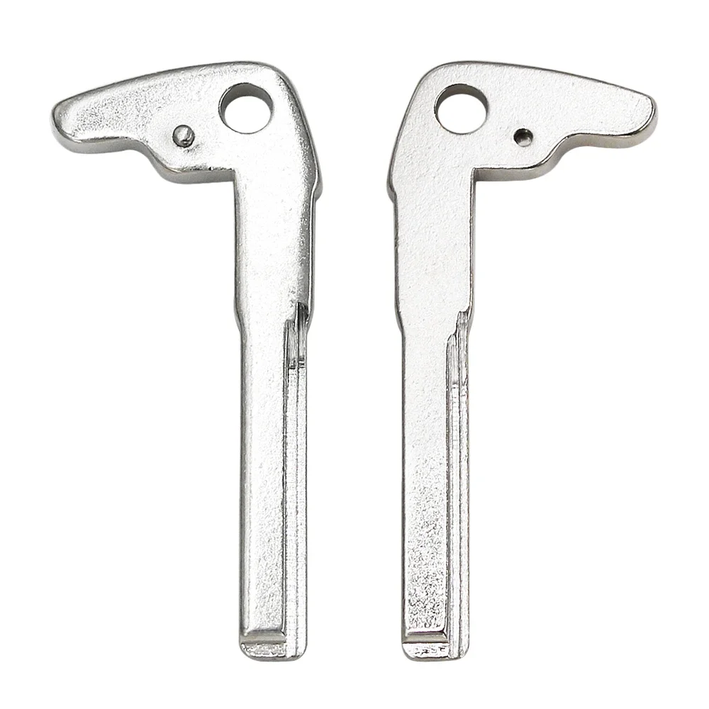 Ecusells New Replacement Smart Chrome Remote Car Fob Key Blade HU64 Insert for for MB Uncut Emergency Key Blade