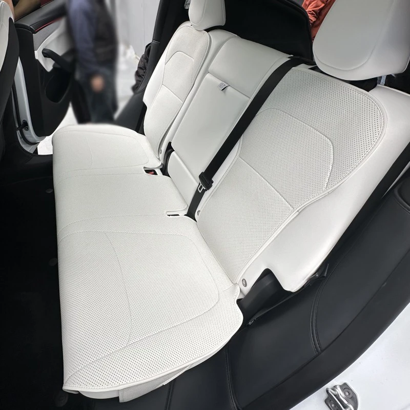 Car Seat Mats For Tesla Model YL /Y Juniper 3 Highland Breathable All Season Back Seat Pad Protector Covers Nappaleather Cushion