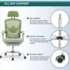 JHK Ergonomic Reclining High Back Mesh Living Room Rocking Gaming Chair Computer Desk Swivel Rolling  Lumbar Support Pillow 6