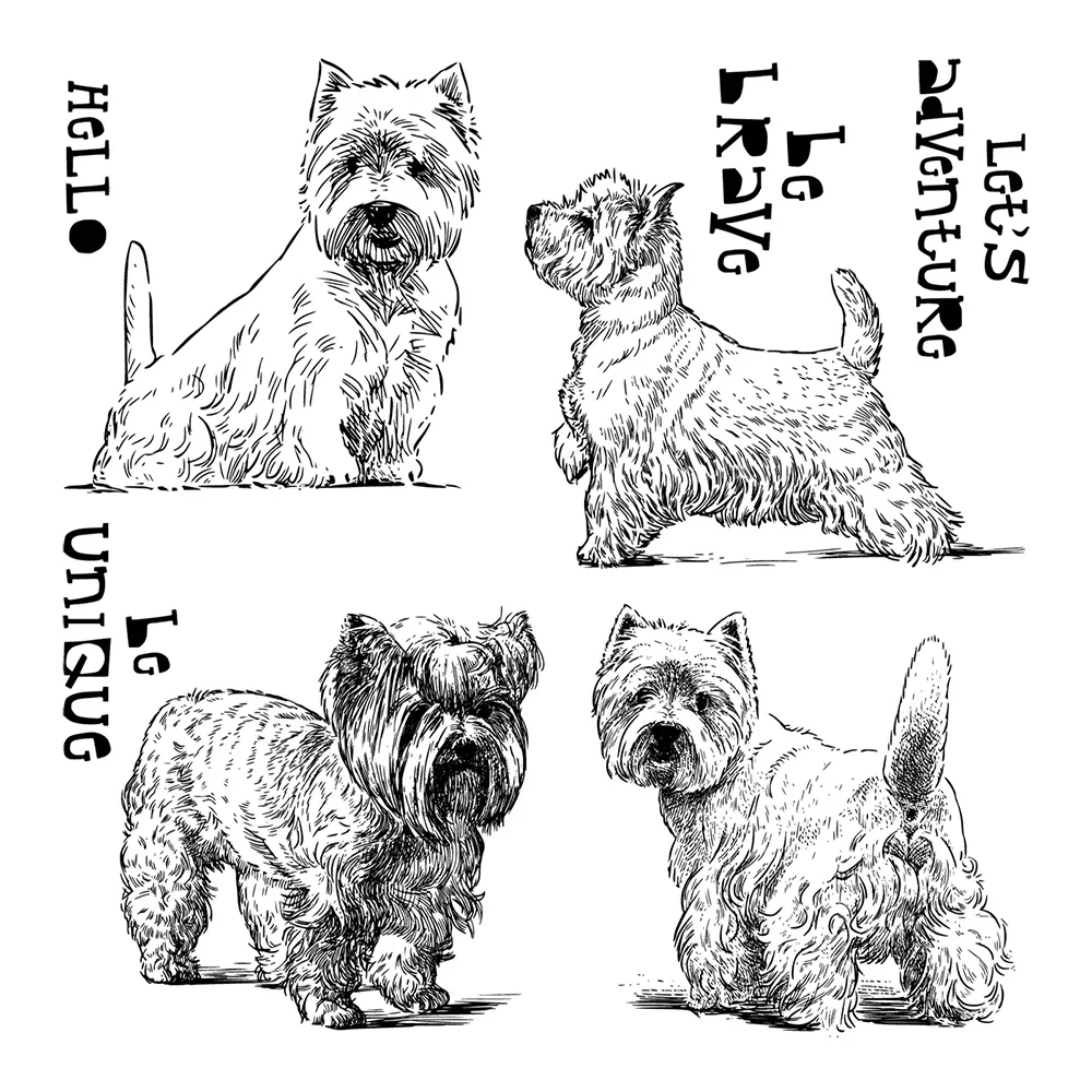 

Transparent Stamps Clear Stamps Lovely Dogs Seal for DIY Scrapbooking Card Making Photo Album Crafts Decoration New Stamps