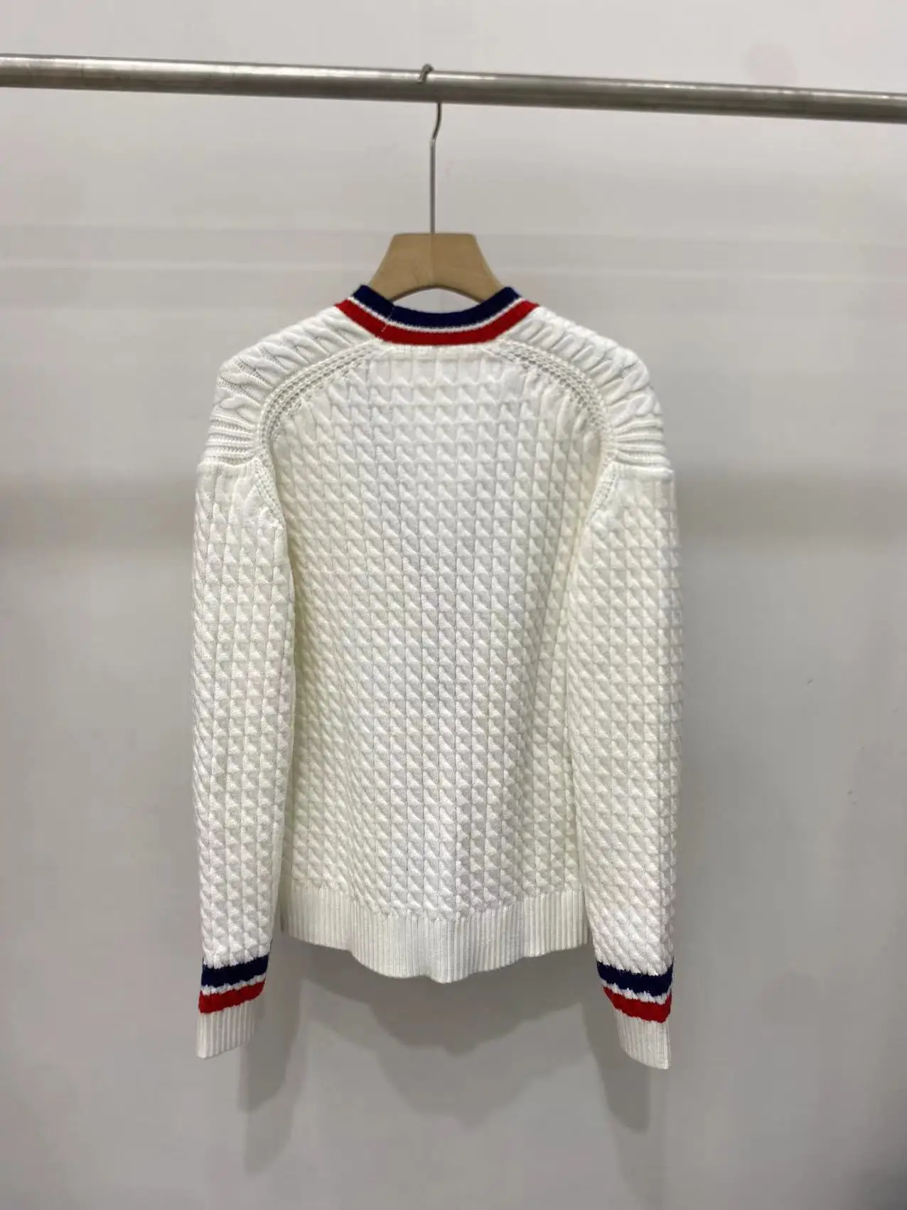 

Women Cardigan Striped Contrasting Colors Single Breasted With Pockets Casual 2023 New Knitted Coat