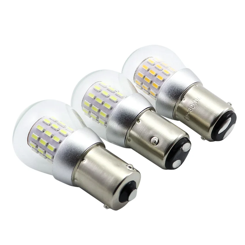 2pcs S25 P21W BA15S LED  BA15D 12-24V Ʈκ Ʈ ׺̼ BAY15D    ҽ