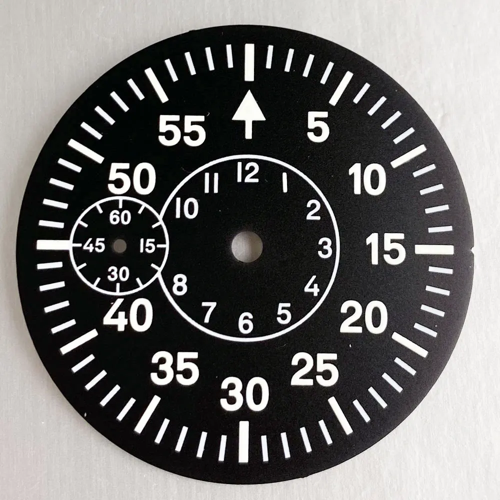 Steel 42mm Sapphire Crystal Retro Pilot Watch Case for Men - Mechanical Watch Part with 37mm Dial