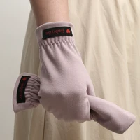 Mittens male warm cycling driving cold students windproof elastic winter thin velvet lovers all refer to female Half round glove - Image 3