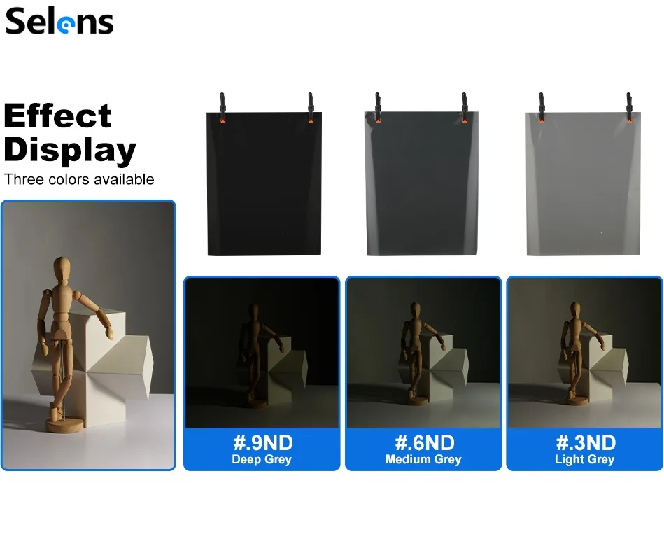 Photography ND Filter Gels Lighting Neutral Density Sheet ND 0.6,ND 0.9 for Pho