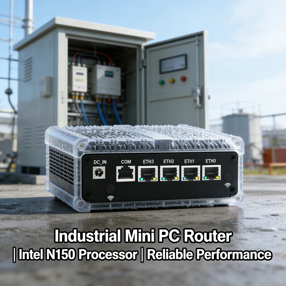 נתב קיר Intel N150 Firewall 4*i226-V 2.5G Celeron J6412 6305 J5005 מיני מחשב ללא מאוורר יעילות קירור טובה יותר AES-NI Wake-on-LAN