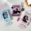 SKYSONIC 3 Inch Acrylic Photo Frame 7pcs Parts Idol Postcards Display Photo Cards Decoration Card Holder Fashion Chain Stand 3