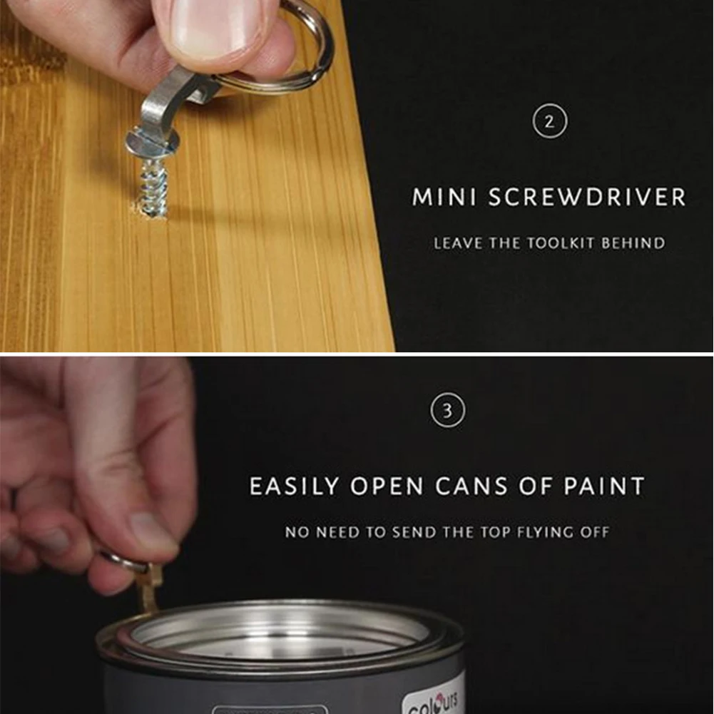 

Инструменты из нержавеющей стали для кемпинга, открывалка для бутылок, модный брелок, миниатюрный многофункциональный подарок, прочный, для улицы, для дома, легко использовать