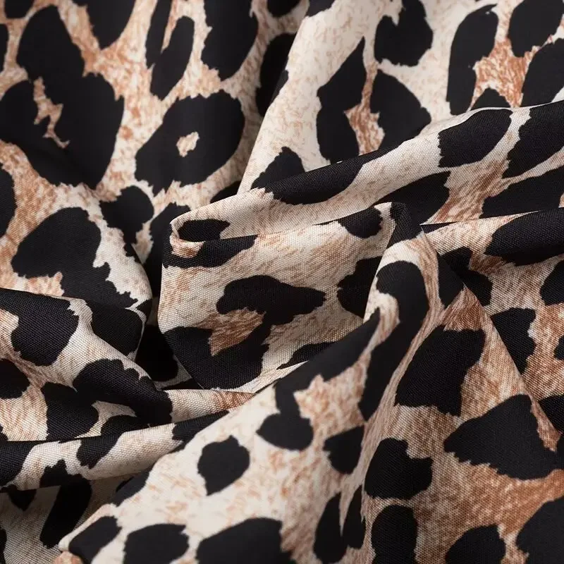 Camisetas con estampado de leopardo para mujer, blusas informales de manga corta con contraste, con cordones, ajustadas, estilo Y2k, camisetas de otoño tipo vendaje